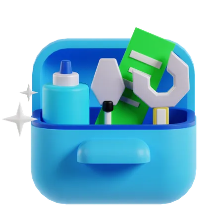 Kit de limpieza  3D Icon