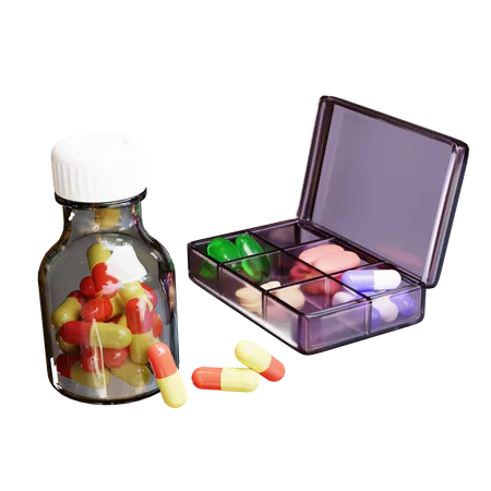 Kit de remédios  3D Illustration