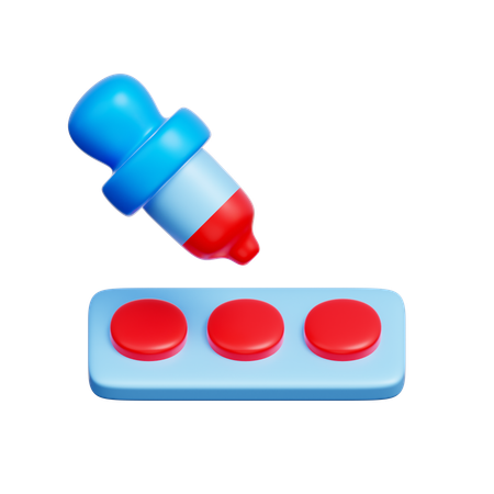 Kit de teste de sangue  3D Icon