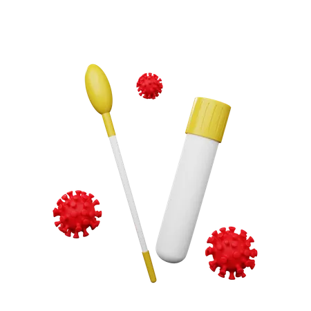 Kit de teste rápido de coronavírus  3D Illustration