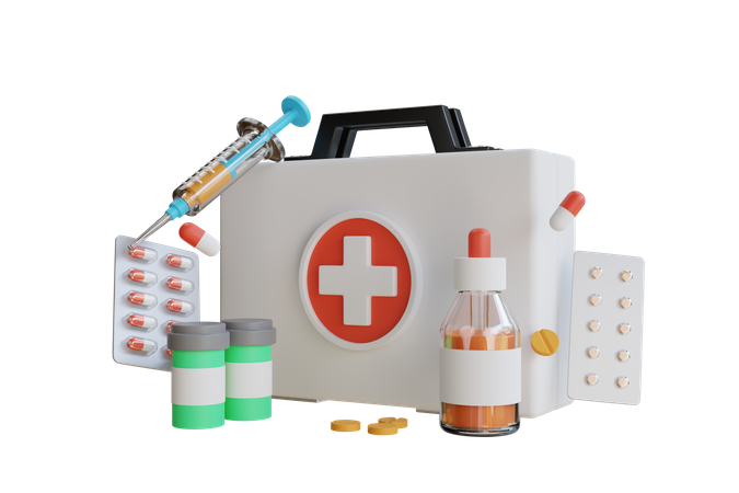 Kit médico  3D Icon