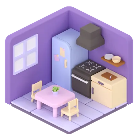 Kitchen  3D Illustration