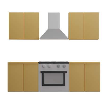 Kitchen 3D Illustration