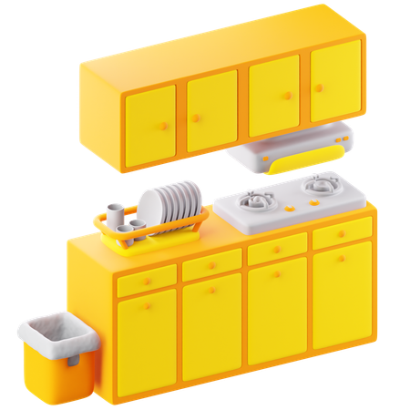 Kitchen Cabinet  3D Icon