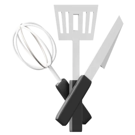 Kitchen Cutlery 3D Illustration