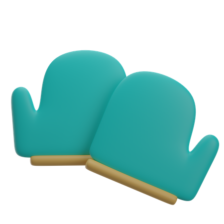 Kitchen Glove  3D Illustration