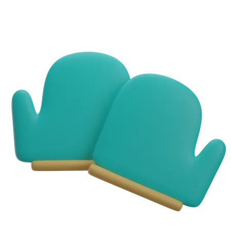 Kitchen Glove  3D Illustration