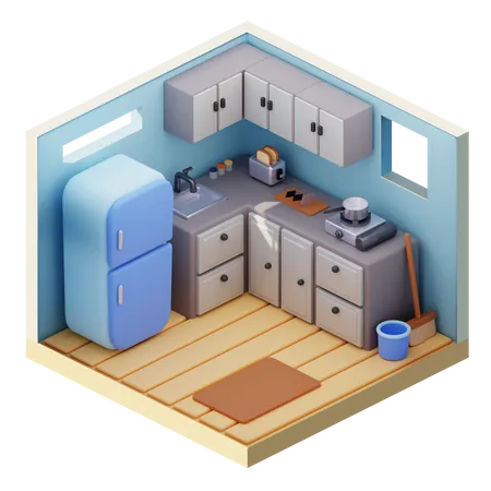 Kitchen Room  3D Icon