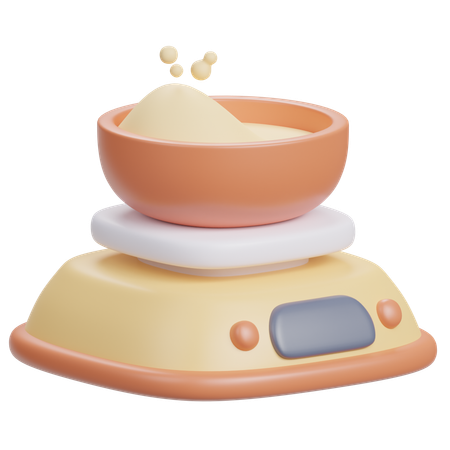Kitchen scale  3D Icon