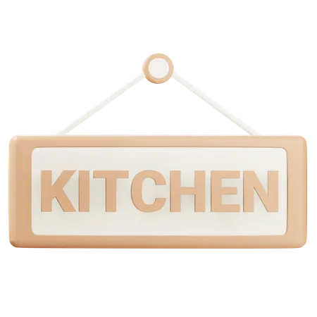 3 D Kitchen Sign With Alpha Background 3D Icon
