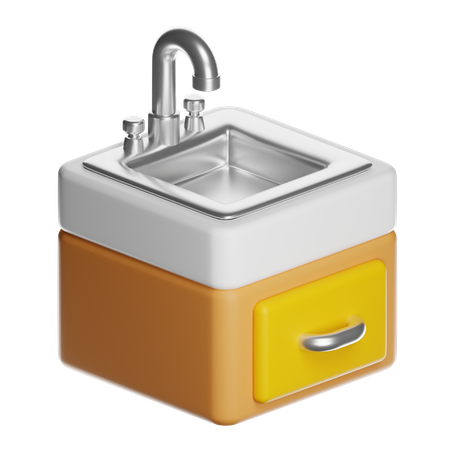 台所の流し  3D Icon