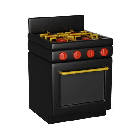 Black Friday Black Kitchen Stove Home Electronics Store 3 D Render Icon 3D Icon