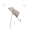 3d kite fly illustration