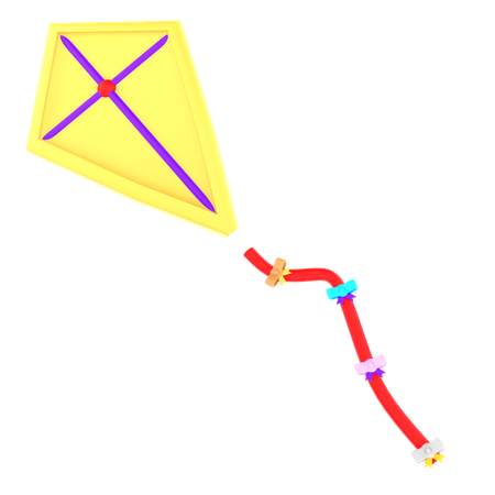 Kite flying  3D Icon