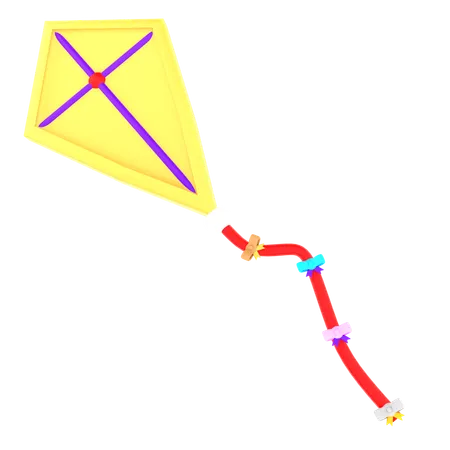 Kite flying  3D Icon