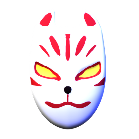 Kitsune Mask  3D Illustration