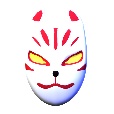 Kitsune-Maske  3D Illustration