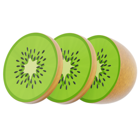 Kiwi Sliced  3D Icon