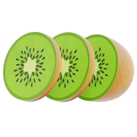 Kiwi Sliced  3D Icon