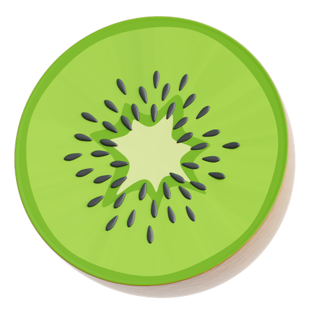 Kiwi Sliced  3D Icon