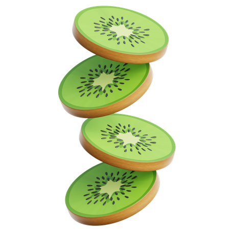 Kiwi Sliced  3D Icon