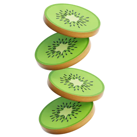 Kiwi Sliced  3D Icon