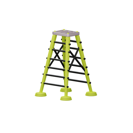 Klapptreppe  3D Illustration