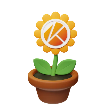 Klay Crypto Plant Pot  3D Icon