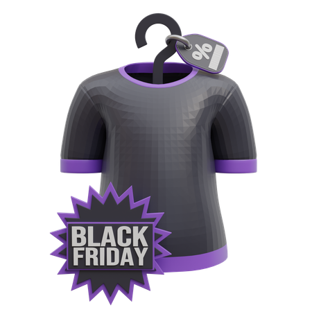 Kleidungsrabatt am Black Friday  3D Icon