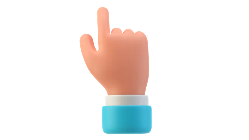Kleine Fingerhandbewegung  3D Illustration