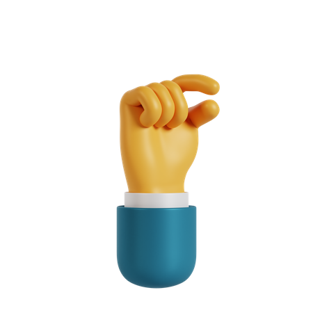 Zeigt eine kleine Handbewegung  3D Illustration