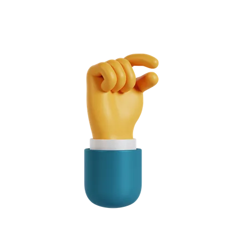 Zeigt eine kleine Handbewegung  3D Illustration