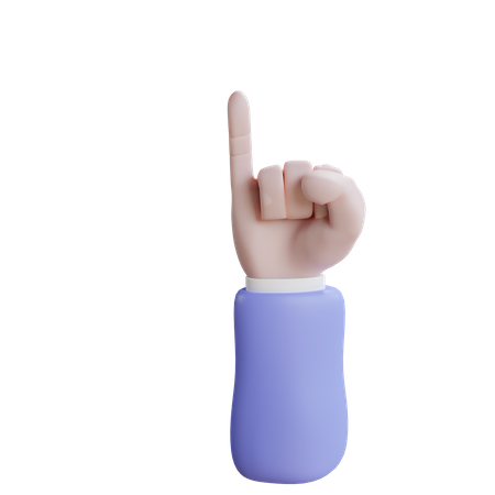 Handgeste mit kleinem Fingerversprechen  3D Icon