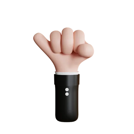 Susse Kleine Finger Versprechen Handbewegung Cartoon Stil Finger Geste 3 D Illustration 3D Icon