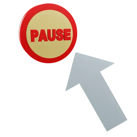 Klicken Sie auf die Pause-Schaltfläche  3D Icon