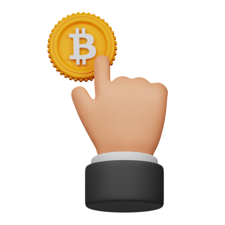 Klicken Sie auf Bitcoin  3D Icon