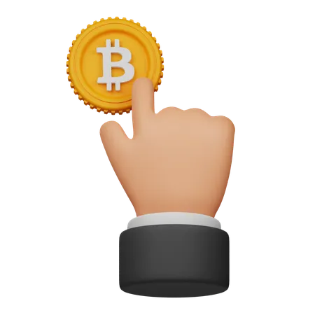 Klicken Sie auf Bitcoin  3D Icon