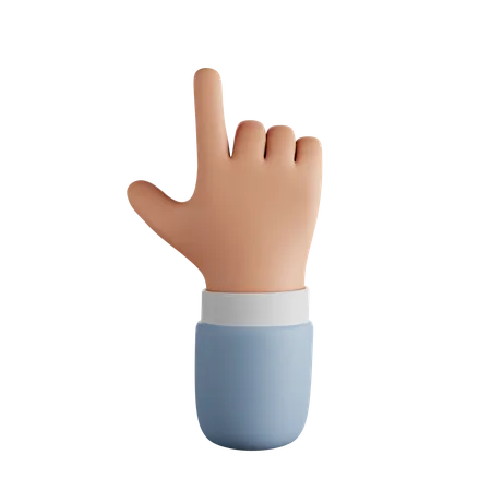 Klicken Sie auf die Handgeste  3D Icon