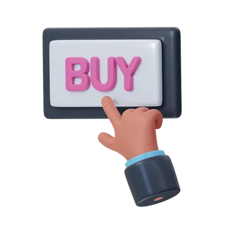 Klicken Sie auf „Kaufen“-Finger  3D Icon