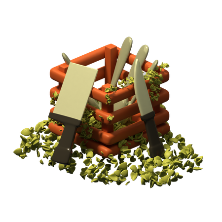 Knife Rack  3D Icon