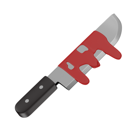 Knife with blood  3D Icon