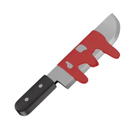 Knife with blood  3D Icon