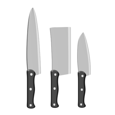 Knifes 3D Illustration