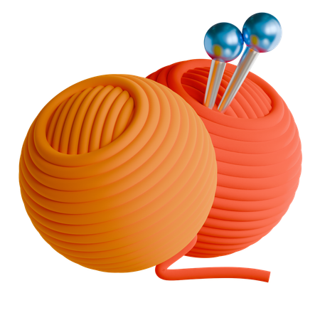 Knitting ball  3D Icon