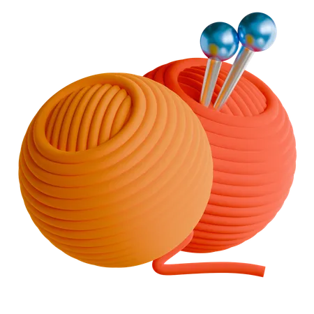 Knitting ball  3D Icon