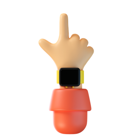 Knock Or Click Hand Gesture  3D Icon