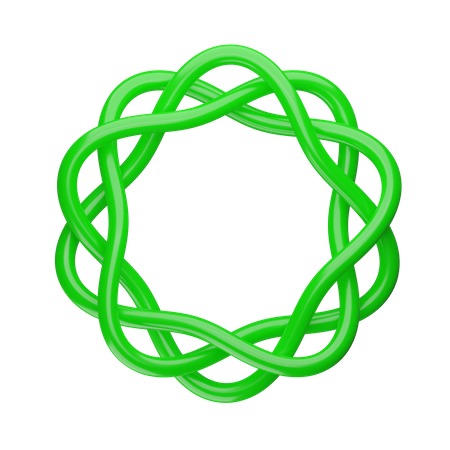 Knot Abstract Shape  3D Illustration