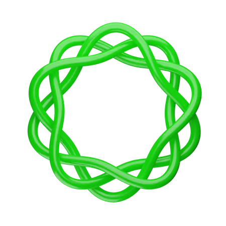 Knot Abstract Shape  3D Illustration