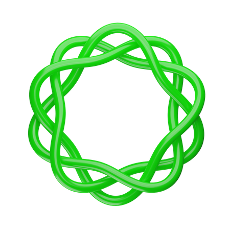 Knot Abstract Shape 3D Illustration