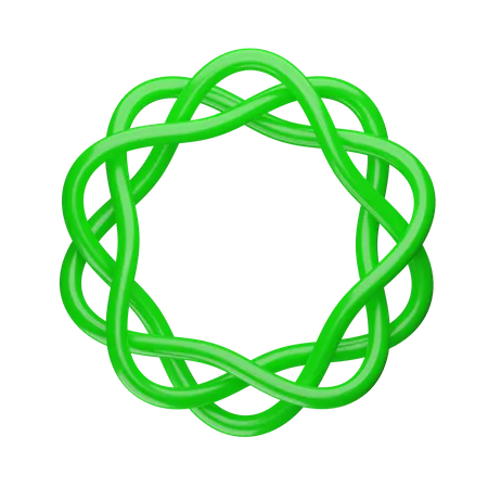 Knot Abstract Shape 3D Illustration